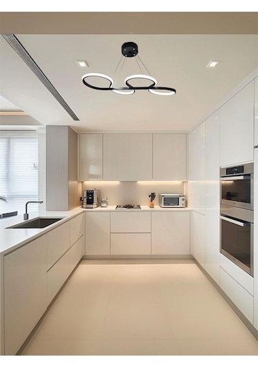 Ey Shop Siyah Yılan Model 3 Renk Led Avize Siyah