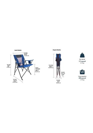 Gci Outdoor Comfort Pro Chair Katlanır Kamp Sandalyesi Gri Melanj Gri