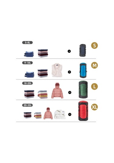 Besthome1 40d Hafif Kapsül Sıkıştırma Çantası - Giysi Eşya Saklama, Portatif Dayanıklı Turuncu S Turuncu Turuncu