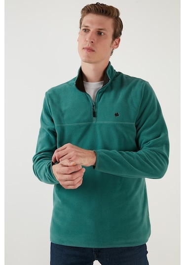 Buratti Slim Fit Anti-Pilling Tüylenme Yapmayan Bato Yaka Kışlık Şardonlu Erkek Polar 5906001 Benetton