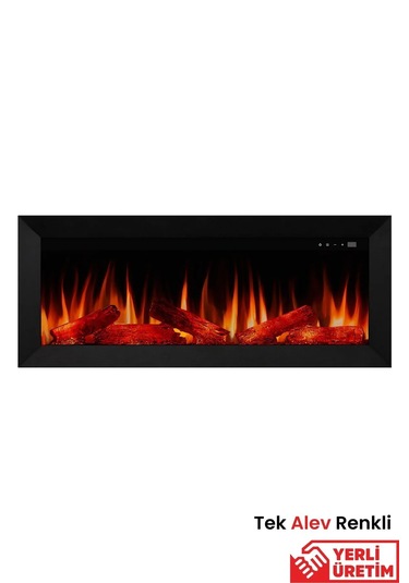 Magel 100 Elektrikli Şömine - Isıtıcısız, Metal Çerçeveli, Tek Re