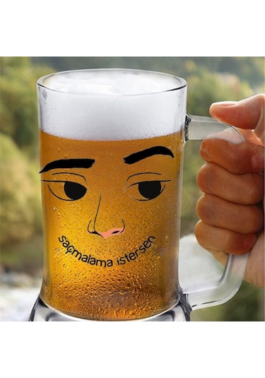 Saçmalama İstersen Tasarımlı Bira Bardağı