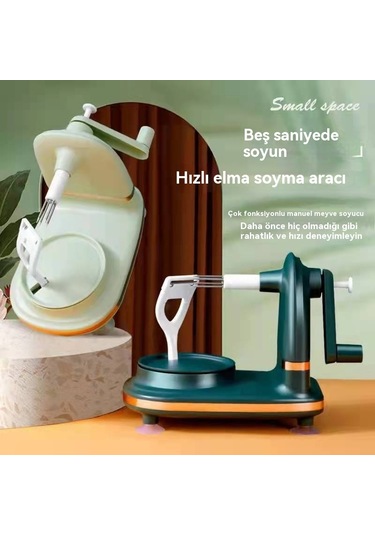 Ev Tipi Elle Çalıştırılan Meyve Soyucu Açık Yeşil 004