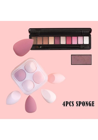 Parça Kuru Ve Islak Kullanım Makyaj Süngeri Seti Blender Güzellik Fondöteni Karıştırma Süngeri Sıvı, Krem Ve Pudra İçin Yumurta Süngeri İle