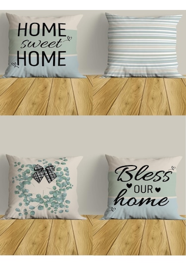 Belle Benoit Baskılı Dekoratif 4'lü Koltuk Kırlent Kılıfı Desen26