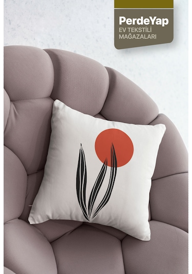 Hayali Gerçeküstü Çiçekler Desenli 4'lü Kırlent Kılıfı