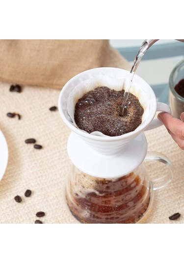 Gajeena Kahve Filtre Konik Seramik, Elle Hazırlanan, Sabit Sicaklıkta, Optimal Aroma Çıkarımı, Kaliteli Seramik, Hediye Kutulu Set Kırmızı