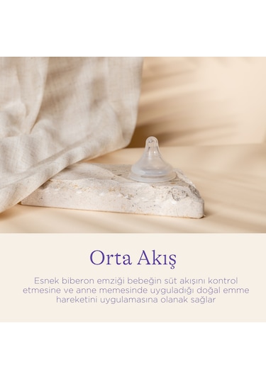 Lansinoh Natural Wave Biberon Ucu  Emziği Orta Akış