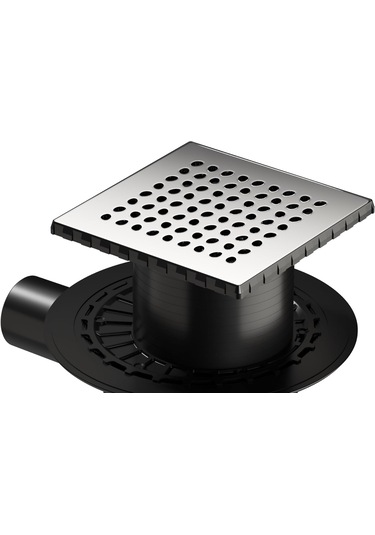 Vitra V-flow Kare 5607282 Duş Kanalı, Yandan Çıkışlı, 15x15 Cm, P