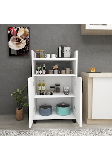 Arnetti Mutfak Banyo Dolabı Tiraks Çok Amaçlı Dolap Beyaz