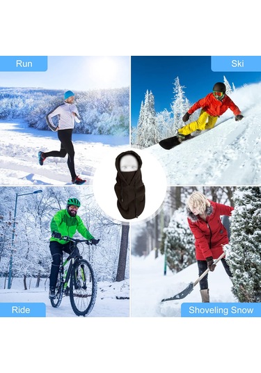 Erkek Kış Şapkası, Kahverengi Maske, Balaklava, Açık Hava Sporları Diğer