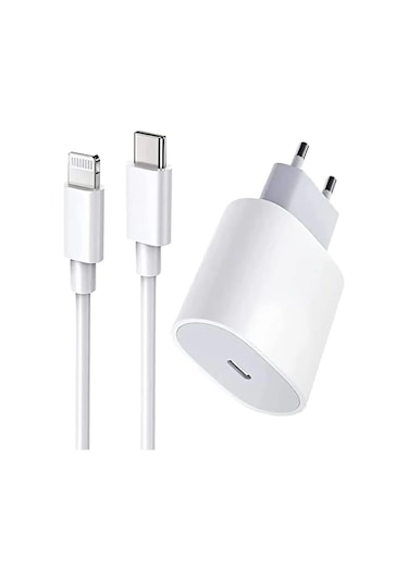 Iphone Tüm Uyumlu Hızlı Şarj Aleti Adaptör+ Kablo 6 7 8 X 11 12 13 14 Pro Max-20watt Lighting