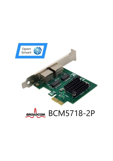 Open Smart 2 Port Broadcom BCM5718-2P Ethernet Kart - OPS7284BCM