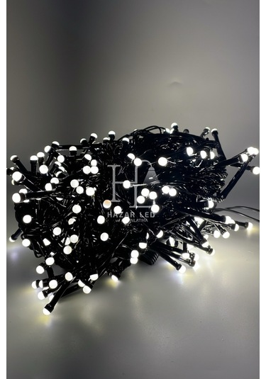 10 Metre Gün Işığı Kirpi Led Siyah Kablolu Jack Eklemeli Dekoratif Led Işık Yılbaşı Süsü Gün Işığı