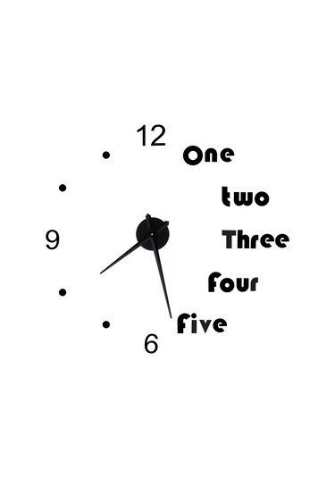 Akrilik Duvar Saati Kendin Yap Ayna Çıkartmaları Modern Duvar Sanatı Çıkartması Ev Eşyaları Siyah Çok Renkli