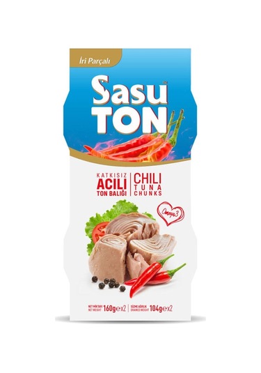 Sasu Blue Acılı Ton Balığı İri Parçalı 24 x 160 G