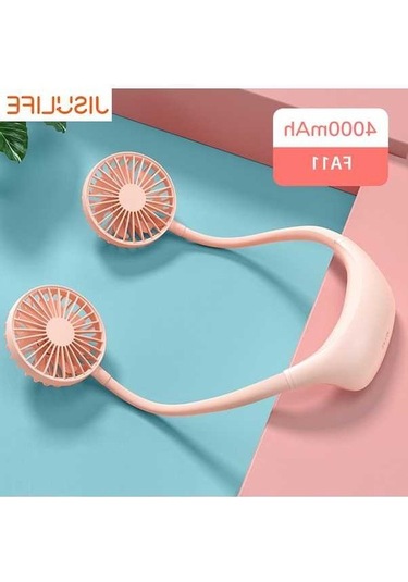 Pazly 360 Dönebilen Boyun Tipi Taşınabilir Usb Şarjlı Mini Fan - 3 Hızlı, Led Aydınlatmalı, 10 Saat Soğutma