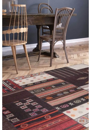 Jazz Patchwork Desenli Dokuma Taban Dekoratif Renkli Halı (Al 45)