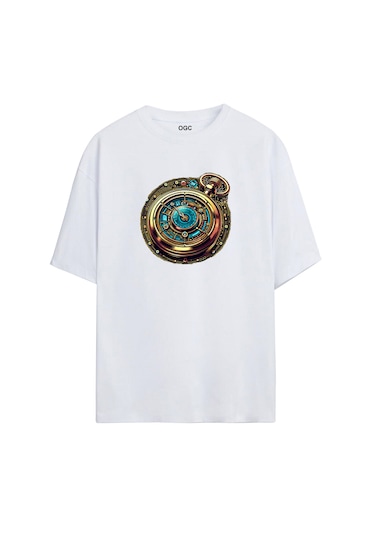 Ogc Pusula Oversize Unisex T-shirt Beyaz