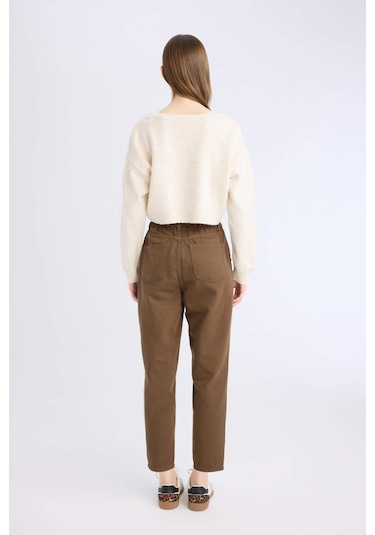 DeFacto Paperbag Beli Lastikli Bilek Boy Jean Pantolon E3870AX25SPBN321 DeFacto Paperbag Beli Lastikli Bilek Boy Jean Pantolon E3870AX25SPBN321