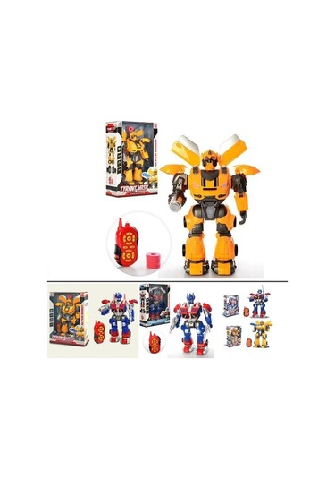 Uzaktan Kumandalı Sesli Işıklı Sünger Atarlı Oyuncak Dev Robot Kırmızı Renk