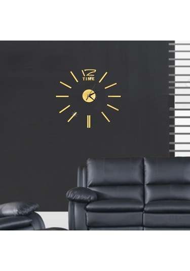 Suofeng Ev Dekoru İçin Siyah Modern Duvar Saati - Kolay Kurulum Dıy Zaman Gösterici Çok Renki