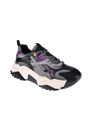 Pullman Kadın Spor Ayakkabı Sneaker Sms-65137 Siyah Mor-siyah Mor Siyah - Mor