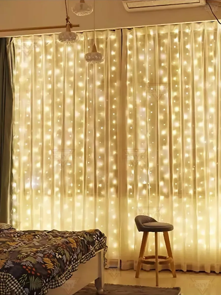 Lesnyak Perde Şerit 3x2 Usb Beyaz Sıcak Işık 188472226 Beyaz Sıcak