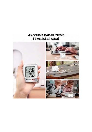 ThermoPro TP200C Wifi İç-Dış Mekan Dijital Sıcaklık Termometre