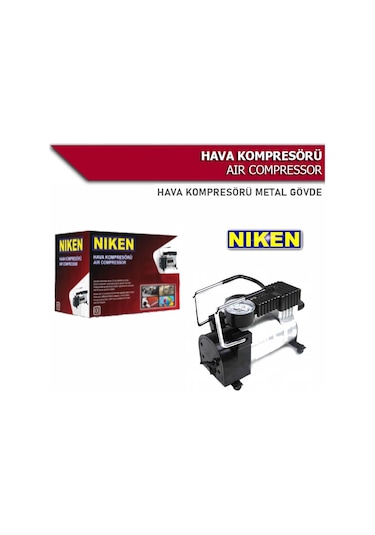 Niken Araç Lastik Şişirme Hava Kompresörü Metal