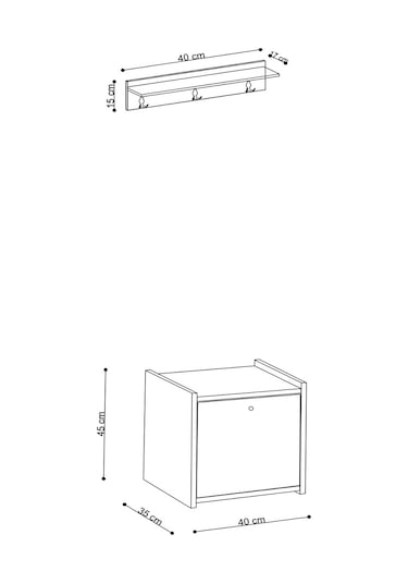 Decormet Tinky Puflu Ayakkabılık Safir Meşe Diğer
