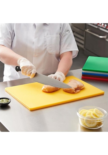 2'li Türkay 40x25x2 Cm Polietilen Kesme Tahtası Kesim Levhası Sarı 4719