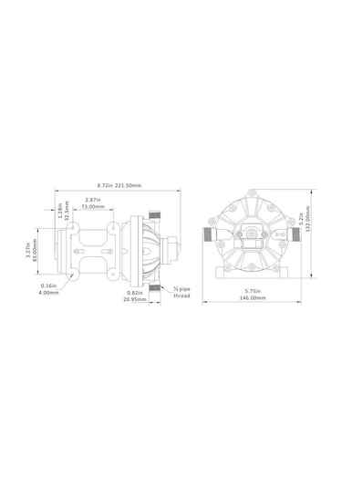 Seaflo Hidrofor Su Pompası 18.90 Litre-Dk 12 V 60 Psi