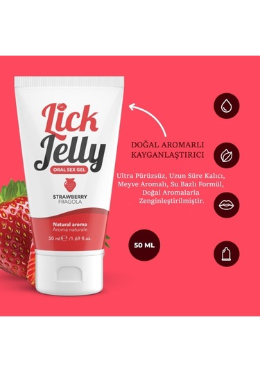 İntimateline Lick Jelly Natural Çilek Aromalı 50 Ml Oral Jel