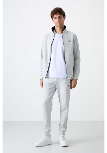 Tommy Life Hugo Gri Melanj Jogger Erkek Eşofman Takım - 85198 GRİ MELANJ
