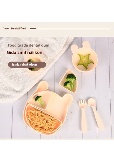 Jianfan Silikon Vakumlu Bebek Mama Tabağı Taşını'dır Kaymaz Yemek Kabı Pembe Diğer