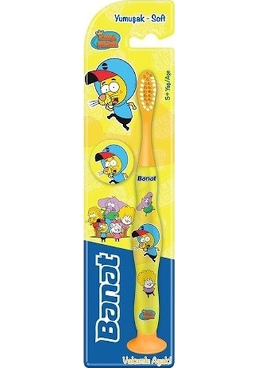 Banat Kral Şakir 5+ Yaş Vakumlu Ayak Çocuk Diş Fırçası Soft