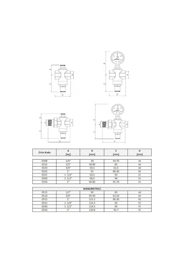 Case Pm Su Basınç Düş. 3'' (3080 Maks.25 Bar)