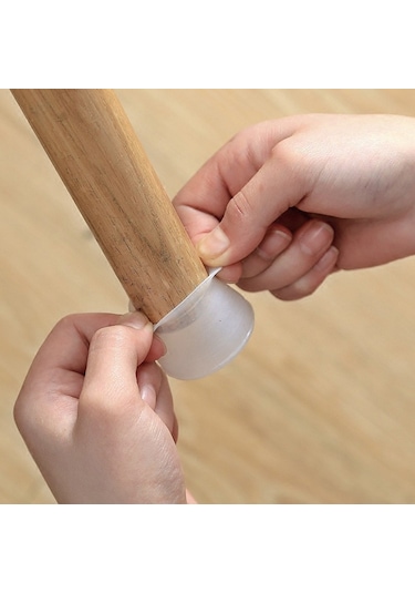 8 Adet Masa Sandalye Mobilya Ayağı Koruyucu Silikon Kılıf -gürült