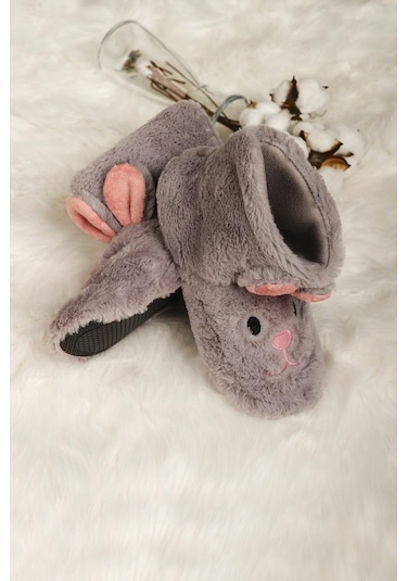 Zola Tavşan Desenli Kadın Panduf