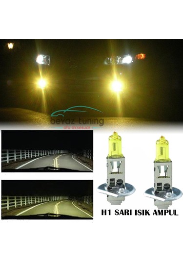 H1 Jdm Süper Sarı Işık Far Ampul 12V 100W