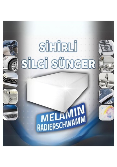 Yeni Nesil Temizlik Süngeri - 3 Adet, Silgi Sünger 3'lü Set Nano
