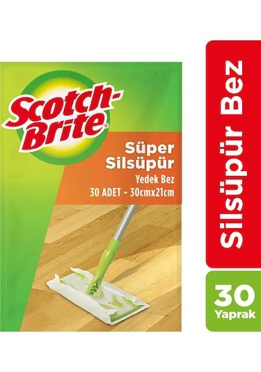 Scotch Brite Sil Süpür Q600 Paspas Yedek Bez 30'lu 21 x 30 CM