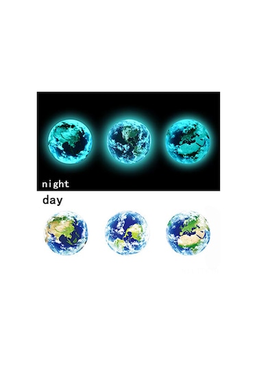 Dianziye 3d Aydınlatmalı Duvar Çıkartmaları - Kendinden Yapışkanlı Ay Küresi Dekoru, Çocuk Odası Ve Salon İçin Su Geçirmez Duvar Sticker Diğer