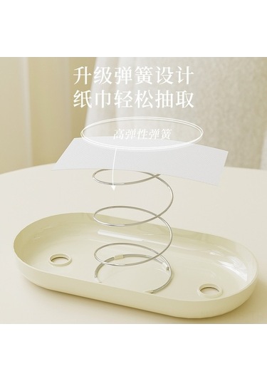 Besthome1 Krem Renk Tavşan Desenli Pratik Havlu Kutusu, Oturma Odası, Banyo, Tv Üstü, Dekoratif Depolama, İnci Beyaz, 25x13x10c