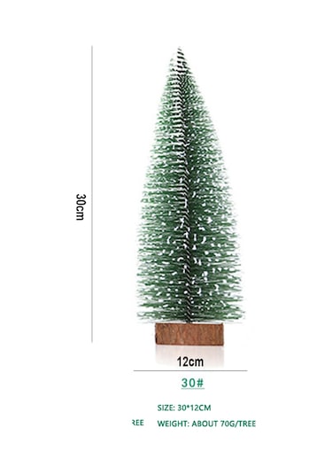 Dofolink Küçük Noel Ağacı 30cm, Ahşap Tabanlı, Beyaz Sedir Deseni, Noel/parti Dekorasyonu, Festivite Atmosferi Oluşturucu Hediyelik