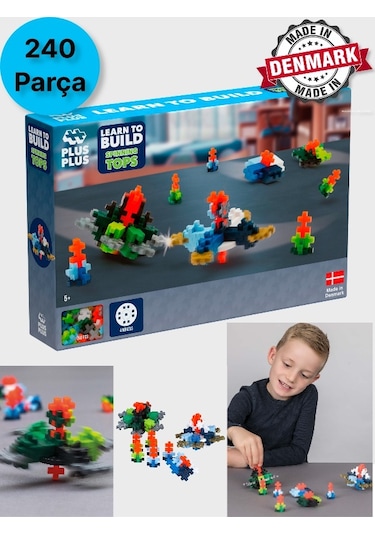 Plus - Plus Minecraft Temalı Learn To Build Spinning Tops Renkli Topaçlar Lego Yapı Oyuncağı
