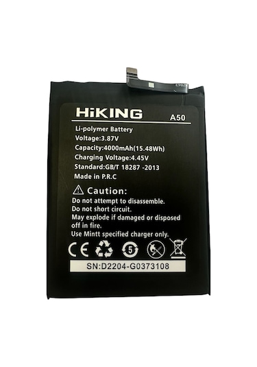 Hiking A50 Batarya Pil 4000 Mah Aaa Kalite