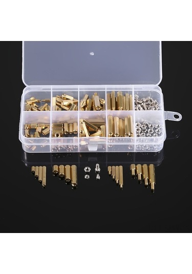 Tongxida 240 Adet Kutulu M2-m3 Bakır Standoff: Çift Yönlü Altıgen, Kartlı Devreler İçin Mekanik Ayrıcı