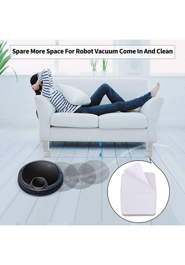 Novahub Kare Beyaz 5cm Mobilya Yükselticileri, Yatak, Kanepe Ve Dolap İçin Kullanılabilir, 6cm Uzunluk, Kolay Temizleme -